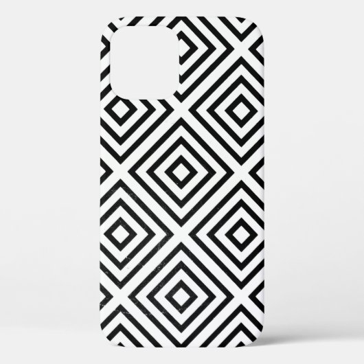 Zwart-wit gecontroleerd digitaal behang Case-Mate iPhone case (Achterkant)