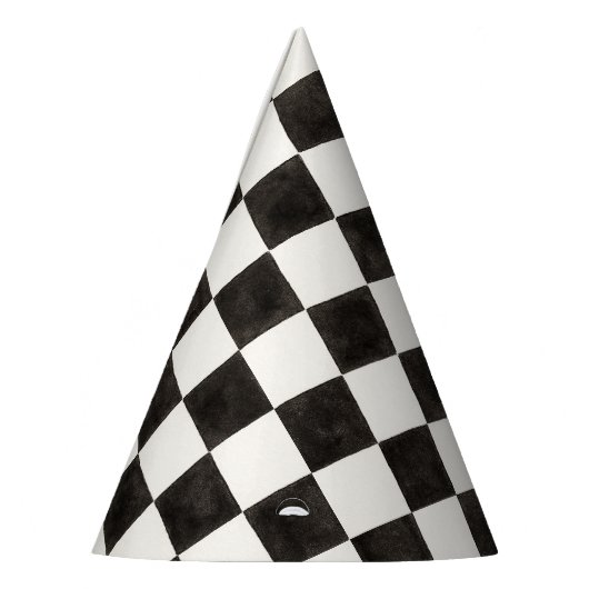 Zwart-wit gecontroleerd feesthoedjes (Links)
