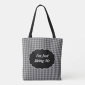 Zwart/wit Gecontroleerd "I AM LOVED"-tas Tote Bag (Achterkant)