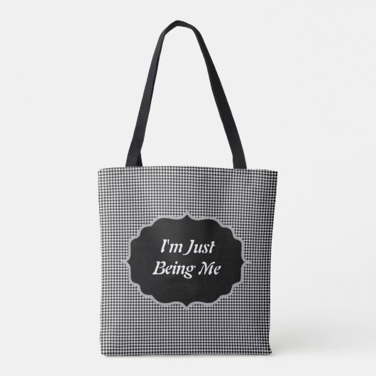 Zwart/wit Gecontroleerd "I AM LOVED"-tas Tote Bag (Achterkant)
