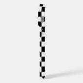 Zwart-wit gecontroleerd iPhone hoesje (Linkerkant)