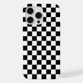 Zwart-wit gecontroleerd iPhone hoesje (Achterkant)