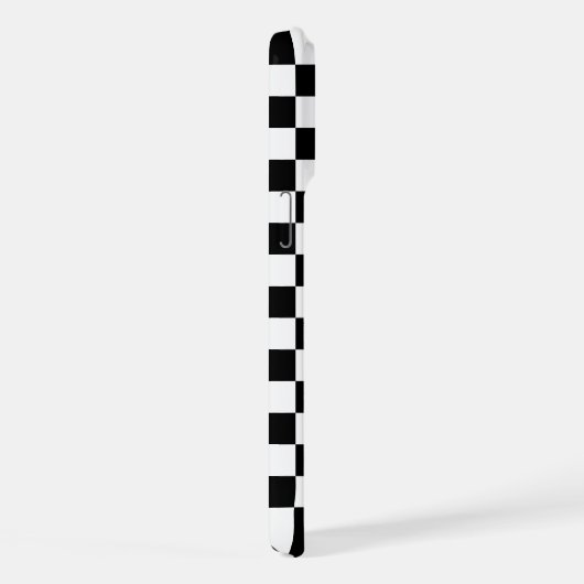 Zwart-wit gecontroleerd iPhone hoesje (Rechterkant)