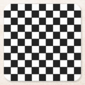 Zwart-wit gecontroleerd kartonnen onderzetters (Voorkant)