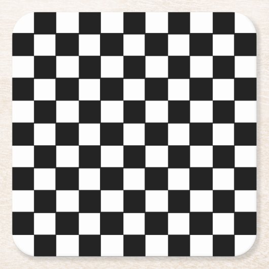 Zwart-wit gecontroleerd kartonnen onderzetters (Voorkant)