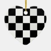 Zwart-wit gecontroleerd keramisch ornament (Voorkant)