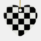 Zwart-wit gecontroleerd keramisch ornament (Achterkant)