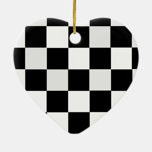 Zwart-wit gecontroleerd keramisch ornament (Achterkant)