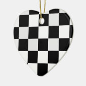 Zwart-wit gecontroleerd keramisch ornament (Links)