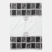 Zwart-wit gecontroleerd keukenhanddoek (Verticaal)