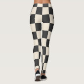 Zwart-wit gecontroleerd leggings (Achterkant)