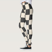 Zwart-wit gecontroleerd leggings (Links)