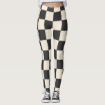 Zwart-wit gecontroleerd leggings<br><div class="desc">Leggings met zwarte en witte controle</div>