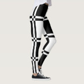 Zwart-wit gecontroleerd leggings (Rechts)