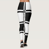 Zwart-wit gecontroleerd leggings (Achterkant)