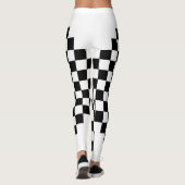 Zwart wit gecontroleerd leggings (Achterkant)