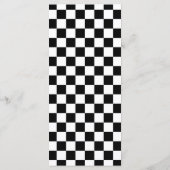 Zwart wit gecontroleerd Lijst Menu (Achterkant)