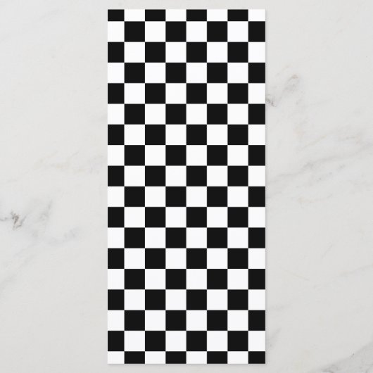 Zwart wit gecontroleerd Lijst Menu (Achterkant)