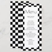 Zwart wit gecontroleerd Lijst Menu (Voorkant / Achterkant)