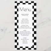 Zwart wit gecontroleerd Lijst Menu (Voorkant)