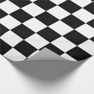 Zwart-wit gecontroleerd omslagpapier cadeaupapier