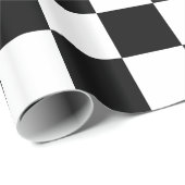 Zwart-wit gecontroleerd omslagpapier cadeaupapier (Rol Hoek)