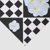 Zwart-wit gecontroleerd pansiepatroon tissuepapier (Detail)