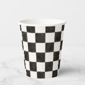 Zwart-wit gecontroleerd papieren bekers (Voorkant)