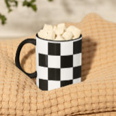 Zwart-wit gecontroleerd patroon mok
