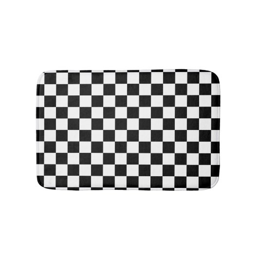 Zwart wit gecontroleerd patrooncontrolebord contro badmat (Voorkant)