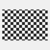 Zwart wit gecontroleerd patrooncontrolebord contro inpakpapier vel (Voorkant 3)