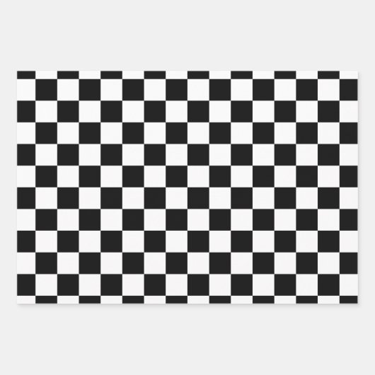Zwart wit gecontroleerd patrooncontrolebord contro inpakpapier vel (Voorkant 3)