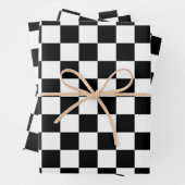 Zwart wit gecontroleerd patrooncontrolebord contro inpakpapier vel (In situ)