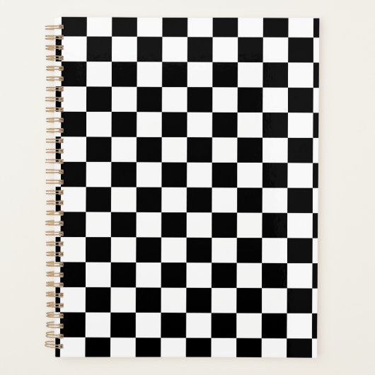 Zwart wit gecontroleerd patrooncontrolebord contro planner (Voorkant)