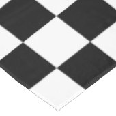 Zwart wit gecontroleerd patrooncontrolebord contro tafelkleed (Gekanteld)