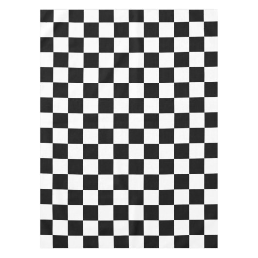 Zwart wit gecontroleerd patrooncontrolebord contro tafelkleed (Voorkant)