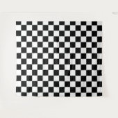 Zwart wit gecontroleerd patrooncontrolebord contro wandkleed (Voorkant (horizontaal))