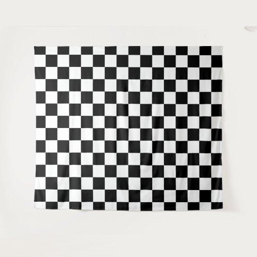 Zwart wit gecontroleerd patrooncontrolebord contro wandkleed (Voorkant (horizontaal))