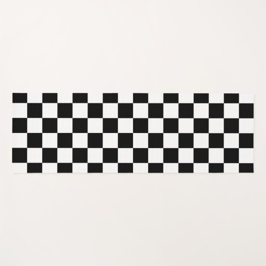 Zwart wit gecontroleerd patrooncontrolebord contro yogamat (Voorkant (horizontaal))