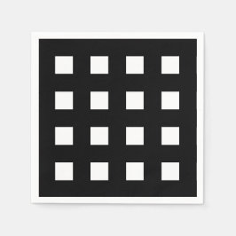 Zwart wit gecontroleerd servet