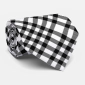 Zwart-wit gecontroleerd stropdas (Opgerold)
