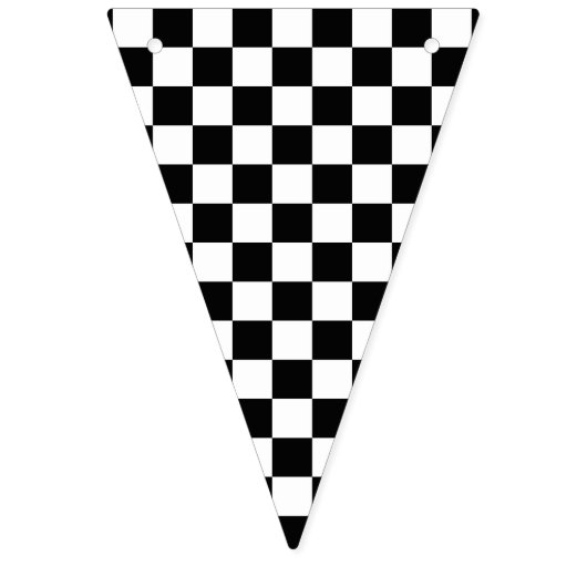 Zwart-wit gecontroleerd vlaggetjes (Tweede vlag)