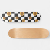 Zwart-wit Gecontroleerd & Zonnebloem Afdrukken Persoonlijk Skateboard (Horizontaal)