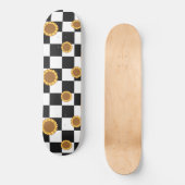 Zwart-wit Gecontroleerd & Zonnebloem Afdrukken Persoonlijk Skateboard (Voorkant)