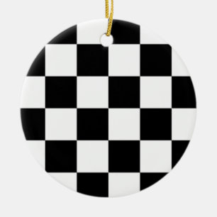 Zwart-wit Gecontroleerde automatische racisme vlag Keramisch Ornament