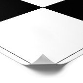 Zwart-wit Gecontroleerde automatische racisme vlag Poster (Hoek)