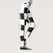 Zwart-wit Gecontroleerde Leggings (Rechts)