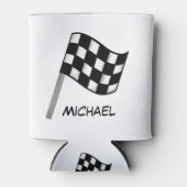 Zwart-wit Gecontroleerde naam van de vlag Persoonl Blikjeskoeler (Voorkant)