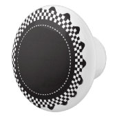 Zwart-wit Gecontroleerde Scallop Keramische Knop (Rechts)