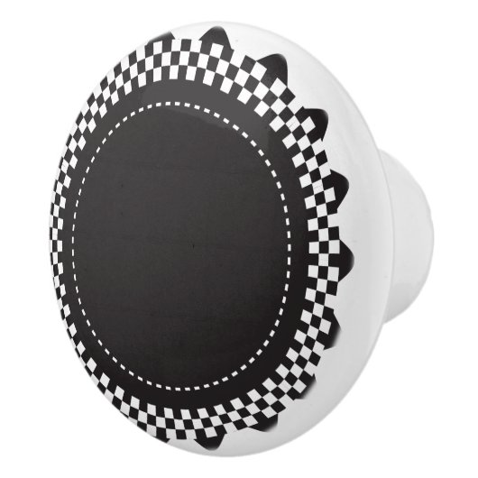 Zwart-wit Gecontroleerde Scallop Keramische Knop (Rechts)